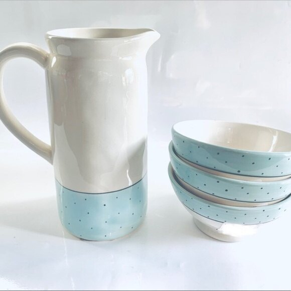 Rae Dunn Pitcher Bowl Set - Picture 2 of 7